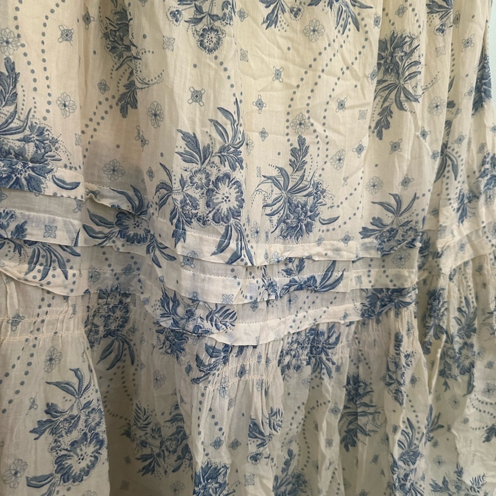 Altered free people maxi floral boho tiered skirt - Picture 2 of 4